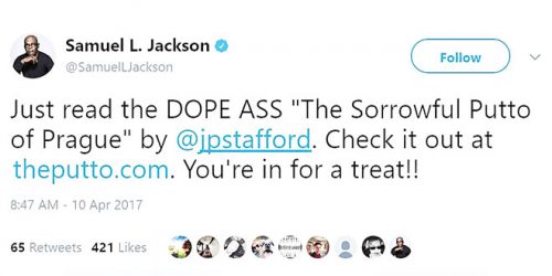 Samuel L. Jackson’s tweet praising "The Sorrowful Putto of Prague".