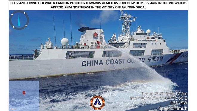 AFP, PCG deplore China water cannon attack • The Market Monitor