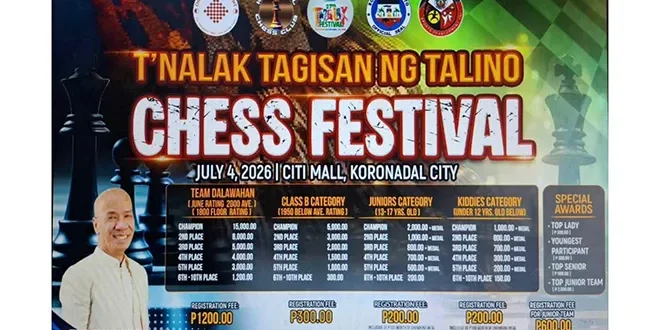 T’nalak Chess Festival in Koronadal gets underway