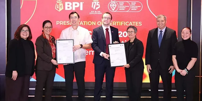 BPI first Phl universal bank with dual ISO certifications